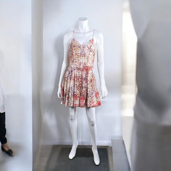 Lavender Brown Mini Fit and Flare Dress Multicolor, Size X-Small - Picture 3 of 16